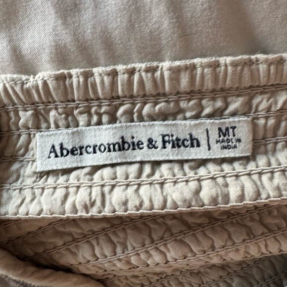 Abercrombie & Fitch Beige Linen Blend Mini Dress - Picture 5 of 8